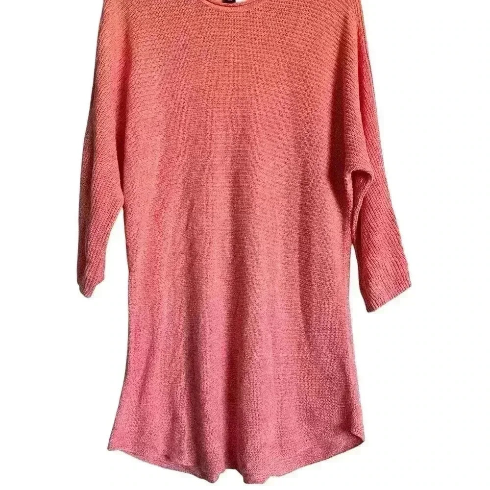 Lands' End Sz‎ L Cotton Linen Blend Sweater Dress Cruise Coastal Preppy - Picture 9 of 12